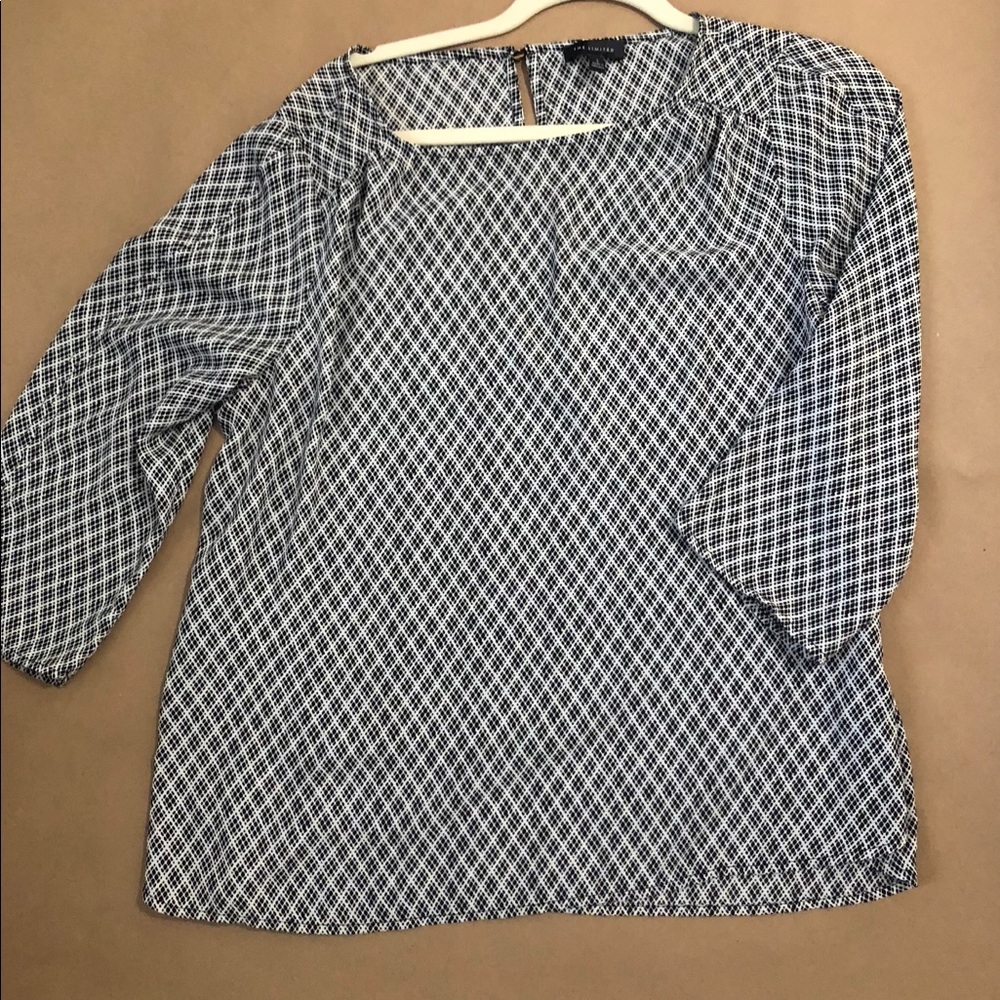 Black and White Patterned Blouse
